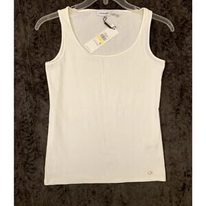 Calvin Klein Ivory Tank Cami Size L NWT